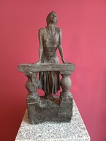 Joan Miró Korlátra támaszkodó hölgy