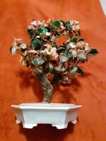 Üveg   bonsai fa     ---     35  cm  magas