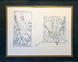 XX. sz grafikus Kassák Lajos :Szent sebestyén ,szent Jakab tanulmány ,elemzés.