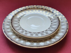 Plankenhammer Floss Bavaria német porcelán reggeliző tányérpár csészealj kistányér tányér