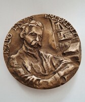 Vígh Tamás: Szabó Ervin bronz Emlékérem , plakett  A Tudományért / A Művelődésért