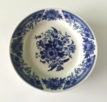 5 DB KOBALTKÉK MINTÁS JELZETT KAHLA PORCELÁN SÜTIS,SZENDVICSES TÁNYÉR