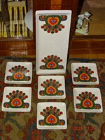 HOLLÓHÁZI PORCELÁN " VOLÁN " PÁVÁS SÜTEMÉNYES KÉSZLET