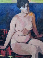 Női akt - olajfestmény