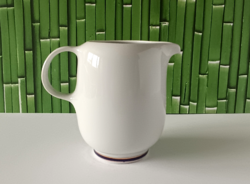 BLUE-GOLD STRIPED ALFÖLDI PORCELAIN MILK JUG, PITCHER