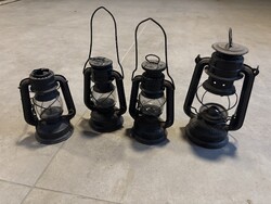4 db régi viharlámpa – 3 magyar, 1 német gyártmány