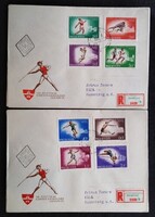 FF2311-8 / 1966 Atlétikai EB bélyegsor FDC-n futott