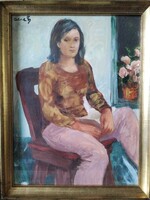 Czene Béla szignós festmény