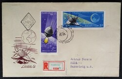 FF2256-7 / 1966 LUNA - 9 bélyegsor FDC-n futott
