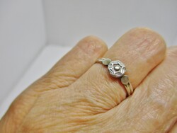 Szép régi klasszikus virág forma pénzverdei ezüstgyűrű