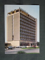 Képeslap,Szlovákia,Piešťany,Pöstyén,Magnólia Hotel látkép,részlet,1969-