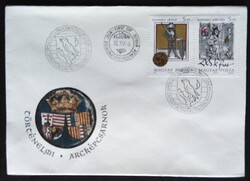 F4035-56d / 1990 Történelmiarcképcsarnok III. bélyegpár  FDC-n dupla emlékbélyegzéssel