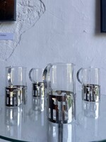 4 darabos üvegpohár készlet, George Sowden tervei alapján a Bodum számára, 1980s