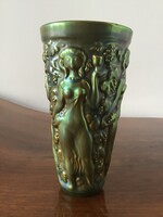 Zsolnay eozin szüretelő pohár