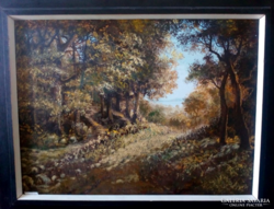 Erdei út festmény/Dallos Sándor
