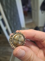 Valódi chiastolit ezüstgyűrű 8 as ( 57) meret