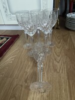 6 db hibátlan kristály boros pohár.