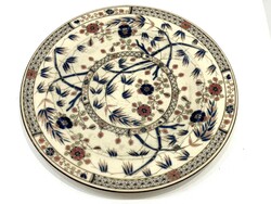 Zsolnay antik bambusz mintás lapostányér tányér