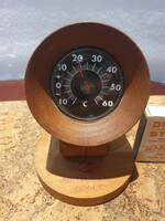 Retro wooden table thermometer, vintage style Kádár decor
