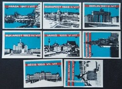 Gy268 / 1962 VIT gyufacímke 8 db-s teljes sor