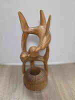 Hand-Carved Dolphin Pair from the 1970s