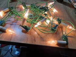 Régi karácsonyfa égő antik karácsonyfa izzó retro karácsonyi fény füzér fényfűzér