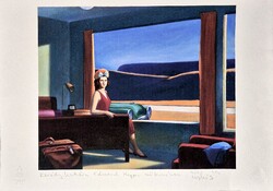 DrMáriás - Karády Katalin Edward Hopper műtermében 30 x 42 computer print, merített papír