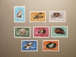 Románia - Fauna, kagylók, rákok 1966
