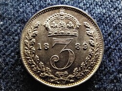 Anglia Nagyhét .925 Ezüst 3 Penny 1889
