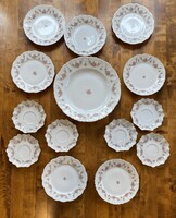 Moritz Zdekauer MZ M.Z. Austria Porcelán Rózsás kínáló süteményes tányérok 1884–1909