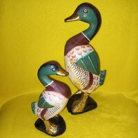 "Fa kacsák ". Fafaragás, fából faragott figura, szobor.