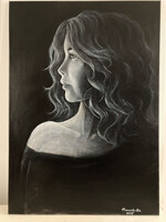 Türelem-akril festmény