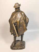 Hans Müller Bronz Vadász Szobor.Ritkaság!