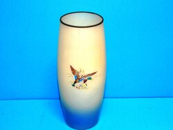 Hibátlan  üvegváza, kézi festéssel, 20 cm magas