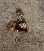 Régi retro  ,üveg  Karácsonyfadísz mókus