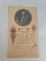 Original Vatican Papal Seal Document of Pius
