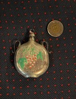 Régi retro  ,üveg  Karácsonyfadísz mókus