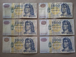 Régi papír 1000 forintos