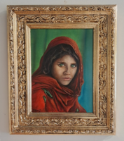 Zsitva Zoltán Afgán lány 2022 olajfestmény