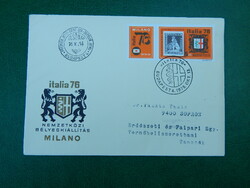 FDC 1976. ITALIA (I.) - Nemzetközi Bélyegkiállítás, Milánó, bélyegkép: Toscana Mi 1. - címer