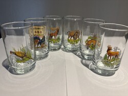 Erdei vadak,retro pohár készlet