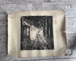 Rézkarc Ábrahám Zoltán(1906-1986)