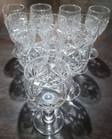 10 darab ólomkristály likőrös talpas pohár