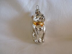 RÉGI ÜVEG KARÁCSONYFADÍSZ - "BULLDOG KUTYA"!