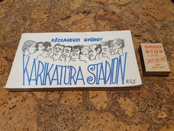 Retro dedikált Rózsahegyi György - karikatúra stadion 1983