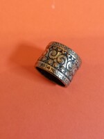 Szép kidolgozású kézműves unisex réz gyűrű 58-as méret