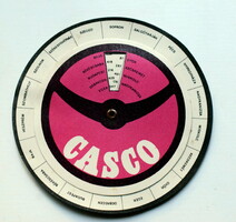 CASCO -s magyar települések közti távmeghatározó mechanikusan forgatható papír tárcsa autó motor