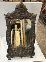 Szecessziós öntöttvas aztali tükör