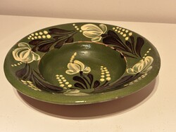 Désháza mázas zöld falitányér