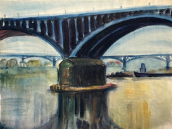 István Jeney: Warsaw, Vistula Bridge 1963